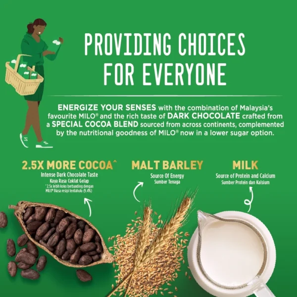 MILO® Intense Dark Chocolate 400g Tin (Halal)